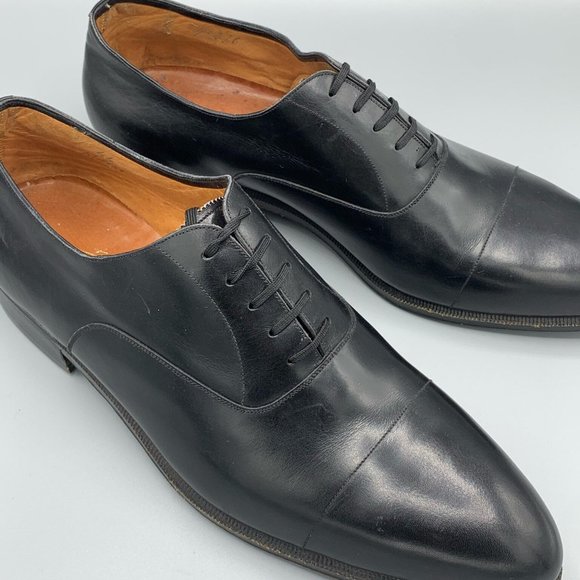 Handmade  Black Derbies in Leather (44)  - FL-SH-092 main image 8